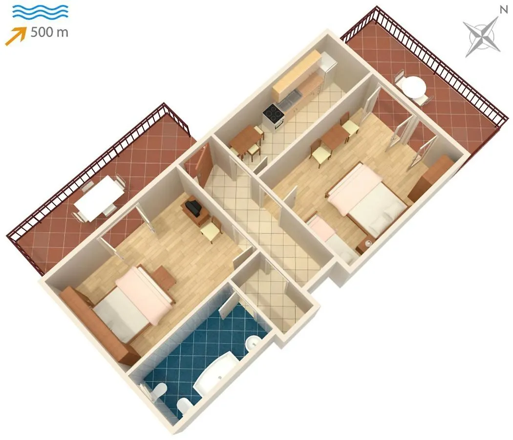 Apartment Malinska 5284A Croatia